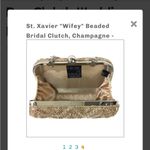 St Xavier “Wifey” beaded bridal clutch in champagne Tan Photo 3