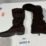 Blondo Womans Brown suede 7.5 M Tall Lines Flat Heel Boots Photo 0