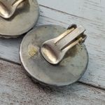 Vintage Clip On Earrings Large Beige Spiral 1 & 1/8" Photo 10