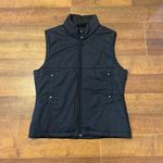 Lacoste Vest Womens 42 Black Puffer Full Zip Logo Windbreaker Photo 0