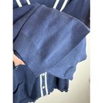 LAUREN Ralph Lauren Navy Silk Cardigan Button Front Quiet Luxury Classic Preppy Blue Size XL Photo 4