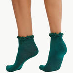 Free People Movement NWT FP Movement Women's Classic Ruffle Socks | One Size | Midnight Jade Photo 1