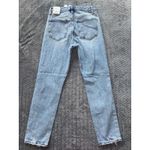 ZARA  Ripped High Rise Slim Jeans Distressed Denim‎ Light Wash Size 4 US NWT Photo 4