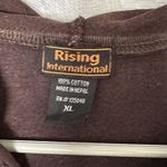 Rising International Hoodie Jacket Nepal Women Cotton Hippie Flower Patch Sz XL Photo 5