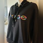 Bebe Women’s Medium hoodie Sweatshirt sequins Logo Photo 2
