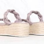sbicca  Braided Gray/Lilac Espadrille Platform Sandal Size 7.5 Photo 1