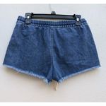 Aerie  by American Eagle Jean Shorts Elastic Waist Pull On Cut-Off Frayed Small Photo 2