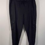 Saks 5th Avenue Saks Fifth Avenue Women's Black Linen Blend Cargo Jogger Size XL Photo 0