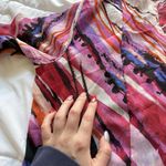 JM Collection Vintage Y2K Womens Size P Large 3/4 Sleeve Abstract Purple Art Cardigan Photo 6