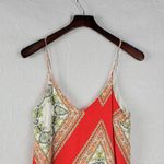 Renee C . Womens Shift Dress Size L Red Bandana Print Spaghetti Strap Scoop Neck Photo 6