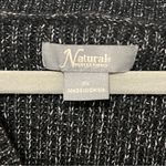 Natural Reflections Ribbed V-Neck Raglan Long-Sleeve Sweater, marled black sz XL Photo 1