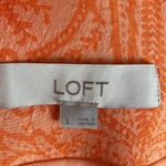 Loft  Bright Orange Patterned Dress Photo 4
