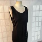 T Tahari Black Lace Up Skirt Sleeveless Sheath Cocktail Party Dress Size 10 Photo 1