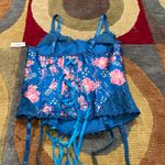 Adore Me NWT  Zoie Blue Floral Corset Top Bustier Removable Garter Straps Size 0X Photo 5