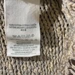 Free People  Tan Crew Neck Sweater with Intricate Knit Pattern Photo 10