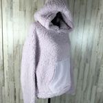 Zella Cassie Faux Shearling Hoodie Jacket Coat M Cozy Winter Purple Soft Hooded Photo 5