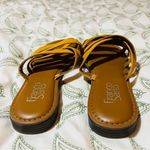 Franco Sarto  Graceleigh Mustard Yellow Strappy Sandals Pull On Slides 8 Photo 6