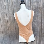 Aerie NWT SMOOTHEZ by Tan w/sparkle Plunge Neck V Bodysuit Soft Stretch Size XL Photo 4