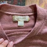 Band of Gypsies Irene Pink Metallic Knit Puff Shoulder Pullover Sweatshi… Size L Photo 4