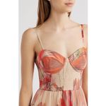 Hutch  Smocked Tulle Gown Dress Taupe Red Size Medium NWT Wedding Romantic Fairy Photo 2