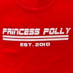 Princess Polly red letter print short sleeve cropped tshirt tee Photo 5