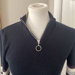 Urban Outfitters Cutest Brand New  Navy Blue / Striped Quarter Zip Sweater Top Photo 1