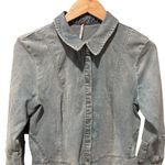 Free People  Thea Blue Denim Long Bell Sleeve Mini Dress Size Small Photo 10