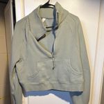 Lululemon Sage color oversized scuba 1/2 zip funnel neck Photo 0