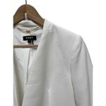 DKNY  Ivory Textured One Button Closure Pocket Collarless Blazer Size 6 Small Photo 3