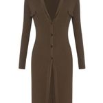 💕AYA MUSE💕 Ravenna Longline Ribbed Knit Cardigan ~ Chocolate Brown Small S NWT Size XS Photo 0