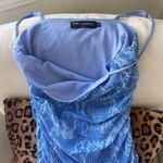 mesh strappy mini dress blue snake print Photo 4