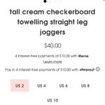 Missguided Cream Checkerboard Towelling Straight Leg Joggers Photo 7