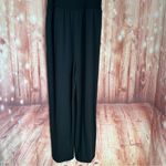 SO  Black Shoulder Tie Smocked Wide Leg Jumpsuit Photo 6