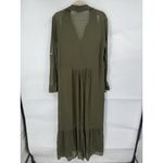 Lovestitch Sheer Midi Dress Women Medium Green Peasant Prairie Granolagirl Photo 1