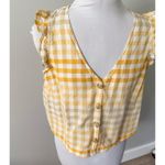 Madewell  Ruffle Button-Front Tank in Ombré Gingham Photo 9