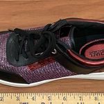 Michael Kors MICHAEL Georgie Trainer Wedge Sneakers Glitter Black/Red Size 7.5M Photo 7