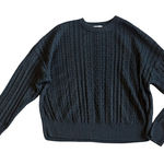 Como vintage  Black Classic Stretchy Pullover Sweater Crew Neck Size Medium Women Photo 0