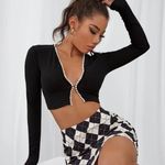 SheIn Long Sleeve Pearl Shirt  Photo 0