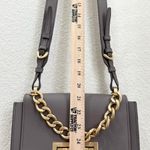 ZAC ZAC POSEN Earthette Gray Leather Top Handle Gold Chain Crossbody Bag Photo 7