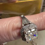 Elegant 2.5 carat moissanite princess cut ring size 7 Silver Photo 2