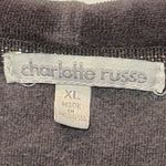 Charlotte Russe  Black Velour Long Sleeve Zip Hoodie Size XL Photo 3