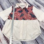 Vintage Willow Bay Patriotic Flag Wide Sleeve Button Down Shirt​ White Size 1X Photo 6