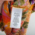 C&C California  Tropical Leaf Print Linen Top Medium Multicolor Lightweight Artsy Photo 4