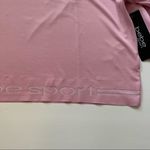 Bebe Sport Crop Top Pink Cloud Spellout Long Sleeve Tee Crewneck Athleisure L Photo 3
