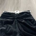 ZARA Black Velvet Ruched High Rise Straight Leg Ankle Pants Sz M Limited Edition Photo 9