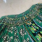 Derhy Paisley Like New Green Longsleeve 100% Viscose Dress Sz Medium Photo 5