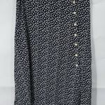Gap  Side Button Floral Midi Skirt Women 14 Navy Blue Cottage Peasant Prairie Photo 0