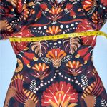 Farm Rio   RED NATURE BEAUTY SCARF BACKLESS MIDI DRESS Size XXS. Photo 12