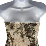 Marée Pour Toi Women's Strapless Lace Floral Corset Top Size 12 NEW White Photo 2