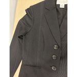 Jones New York  Jacket Womens 6 Black Long Sleeve 3 Button Collared Faux Pockets Photo 8